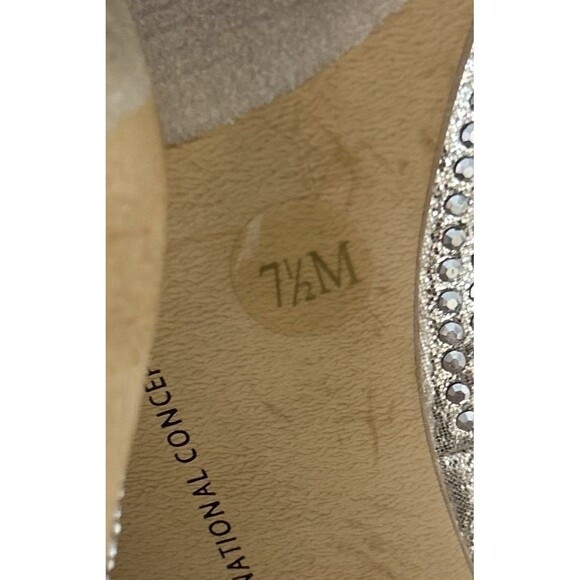 Inc International Concepts Women's Sparkly Silver Heels, Size 7.5 - Picture 5 of 7